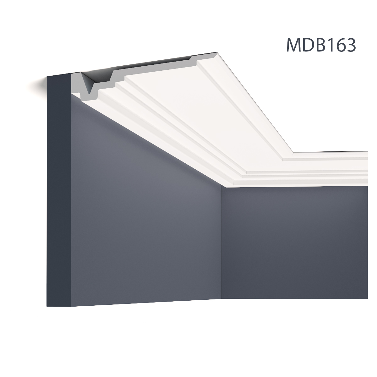 Cornisa decorativa mdb163, 200 x 3.2 x 16 cm, mardom decor 